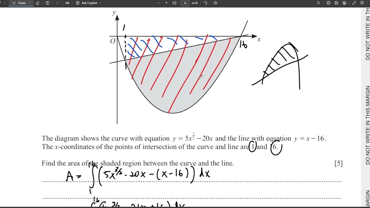 Area Under a Curve via Integration | Mathematics P11 M/J 2025 Q4 | Cambridge A-Levels