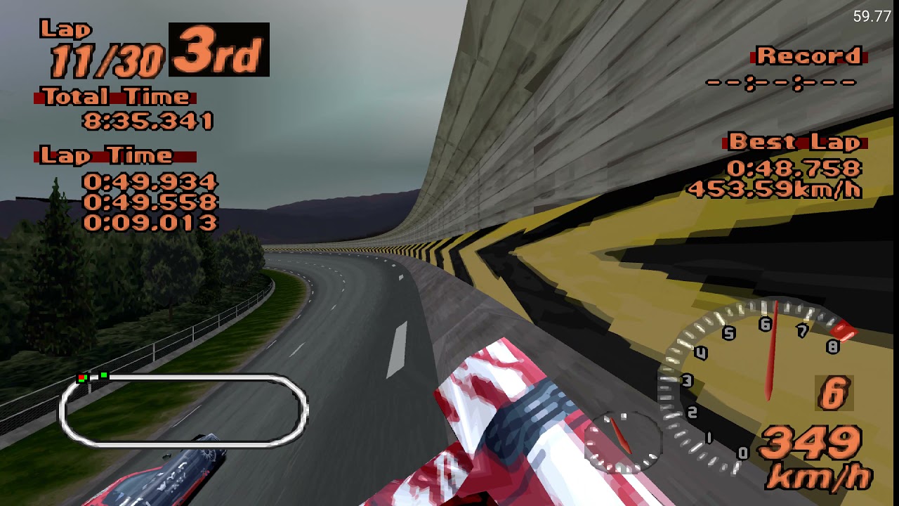 Gran Turismo 2 - Custom Endurance Race - Toyota GT-One '98 - Test Course - Duckstation - 60 Fps