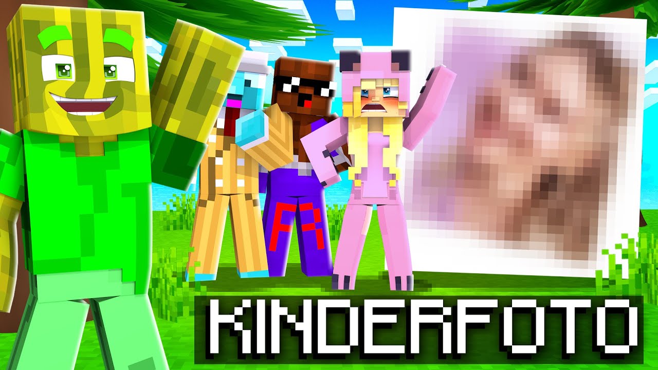 MINECRAFT, ABER VERLIEREN = SEIN KINDERFOTO ZEIGEN...