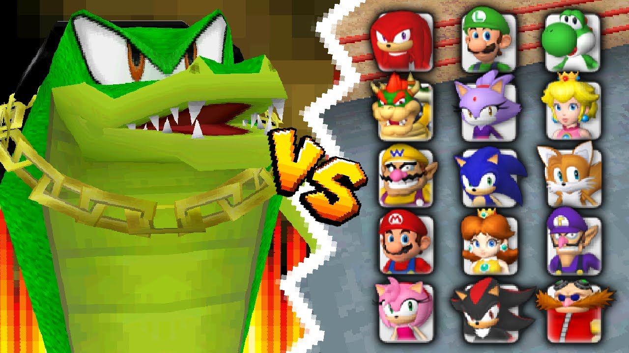 Vector vs All Characters (Dream Boxing) - Mario & Sonic at the Olympic Games [DS]