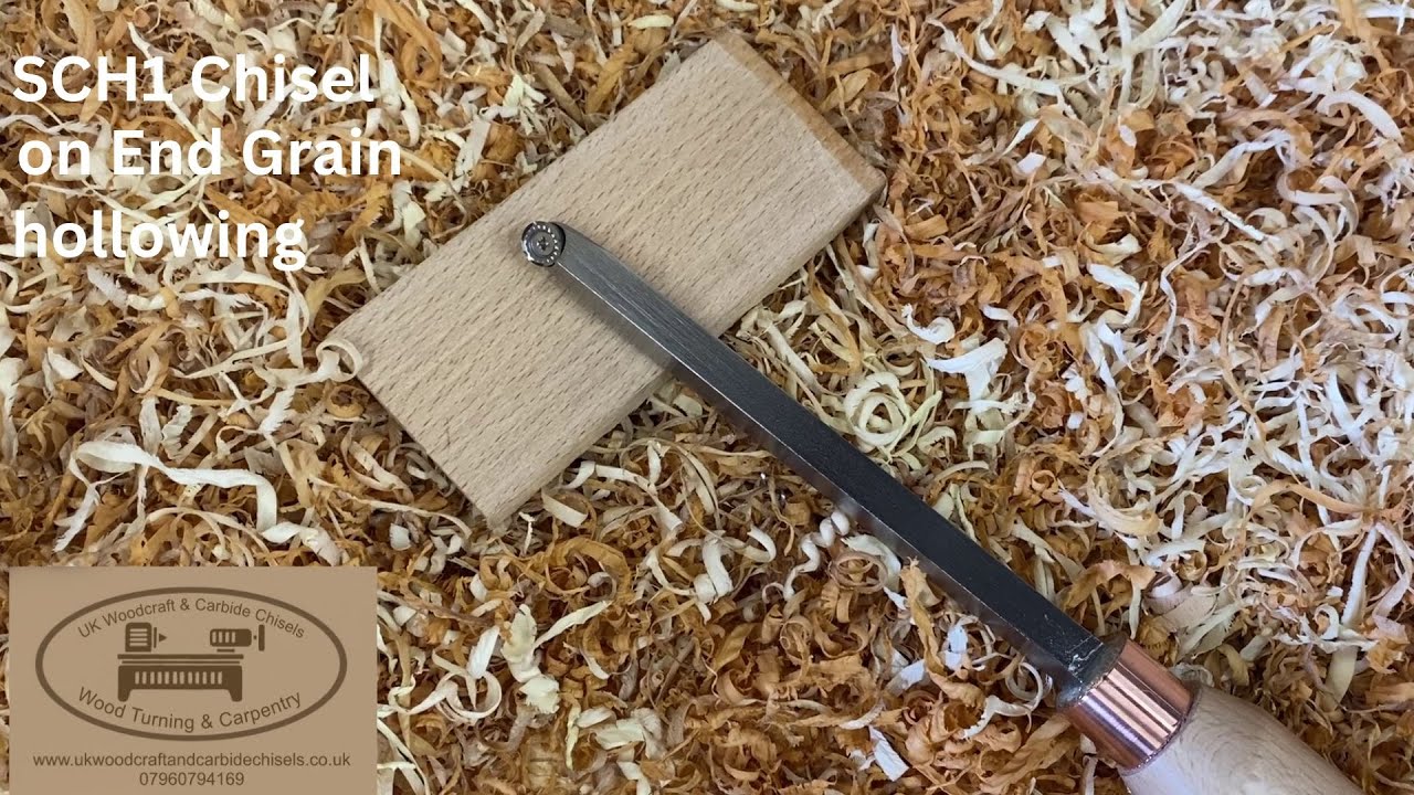 Woodturning end grain hollowing using my Shear Cut Hollower (SCH1) Carbide Chisel