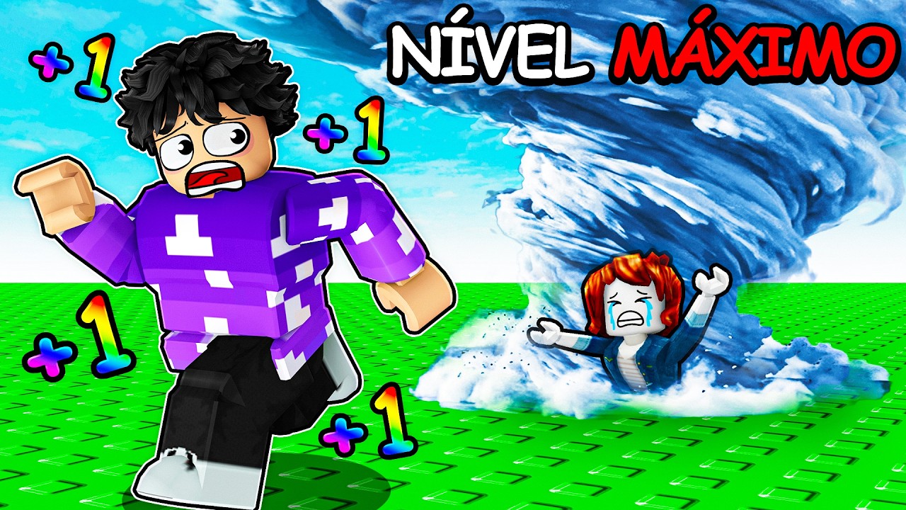 Roblox, mas a cada segundo +1 de poder de TORNADO