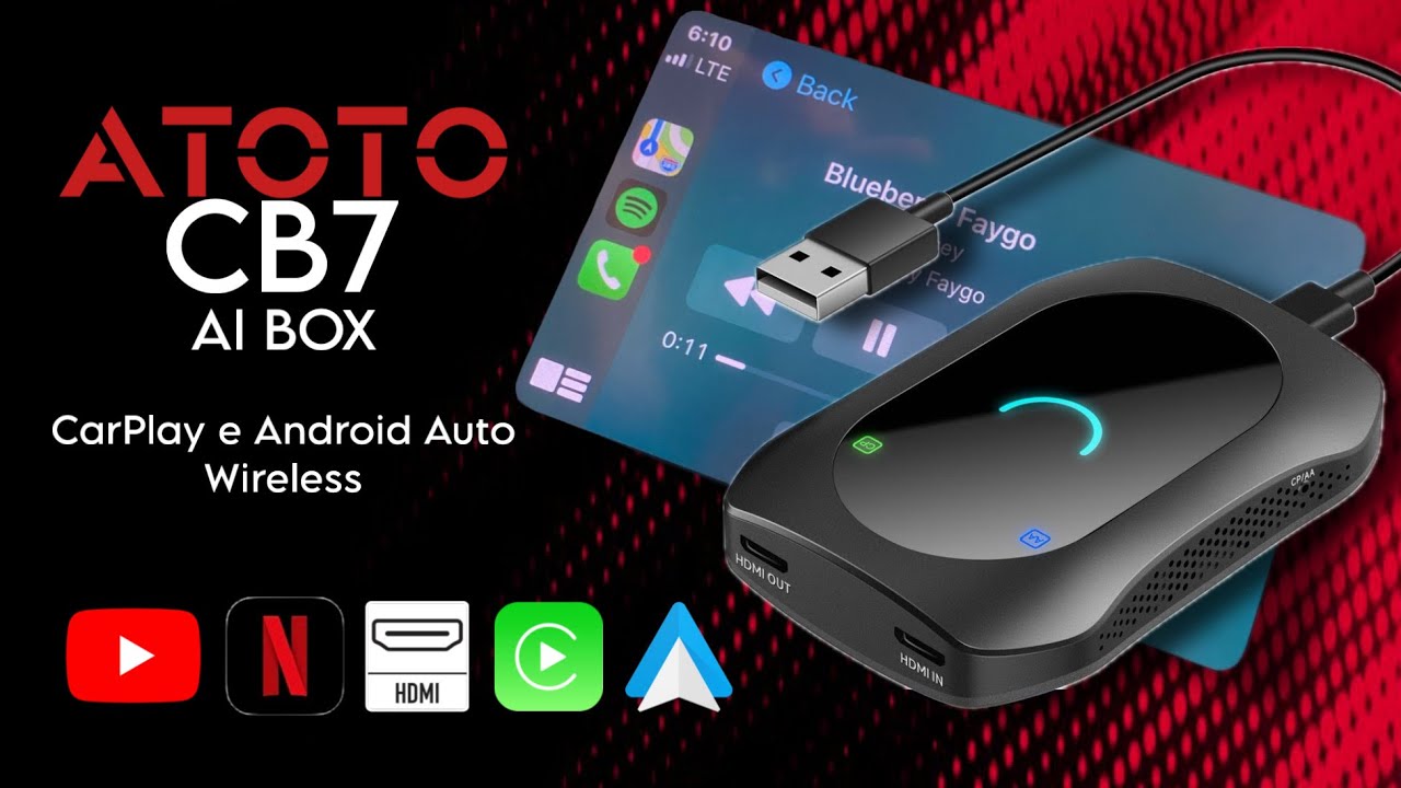 ATOTO CB7 - CarPlay, Android Auto, YouTube e Netflix Wireless. 