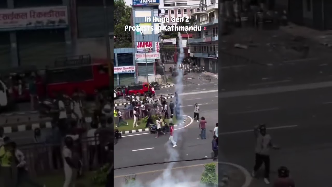 In Huge Gen Z Protests In Kathmandu #genz #protest #in #kathmandu #nepal #SpeakUp #nepali #youth🇳🇵