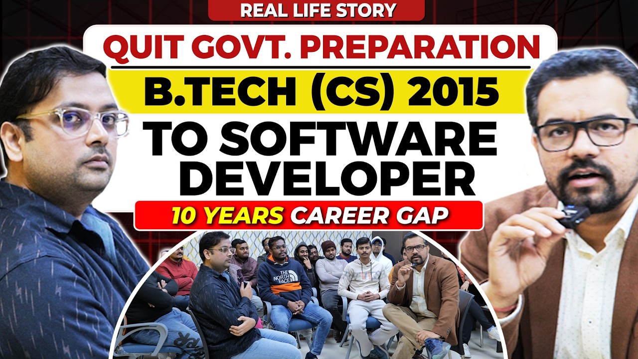 UPSC Aspirant to Software Developer | 10 Years GAP | 2015 BTech CS | JTCINDIA | SOM SIR