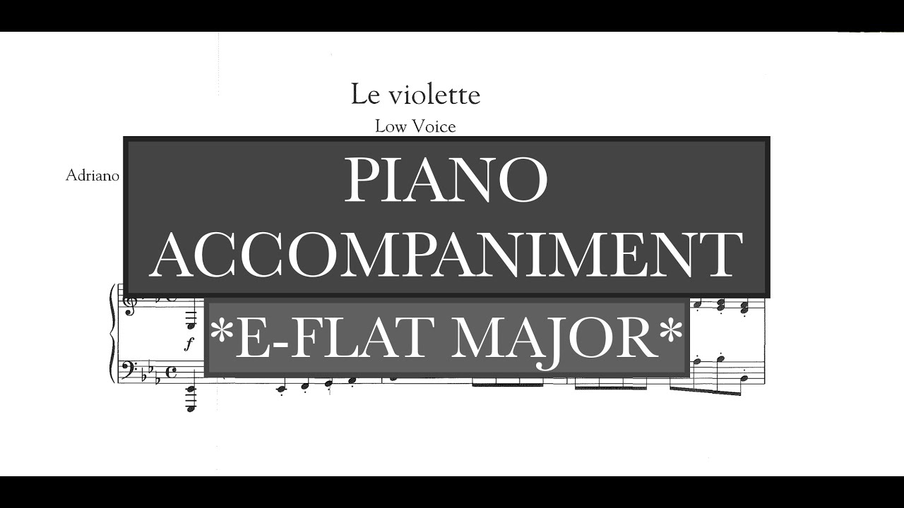 Le Violette (A. Scarlatti) Eb/E Flat Major Piano Accompaniment and Vocal Guide - Karaoke