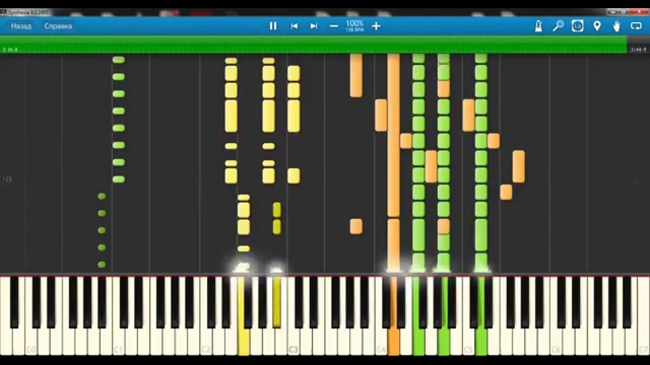 [Synthesia]Sailor moon - Ai no senshi (OST)(Piano)