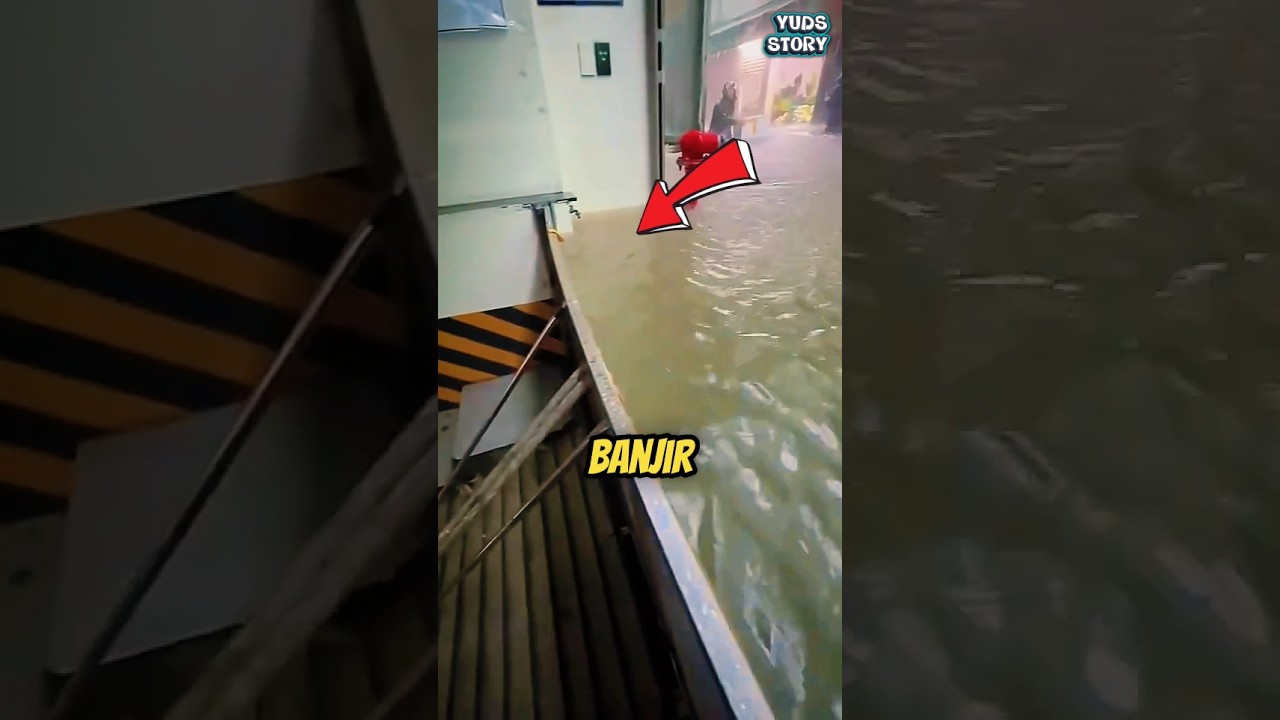 SATPAM Gerak Cepat SELAMATKAN Semua ORANG‼️🤯 #banjir #keren  #videoviral