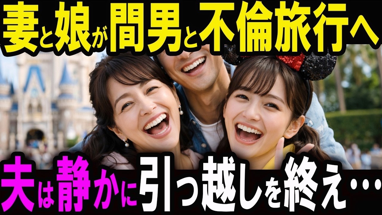 【修羅場】妻が娘と間男と旅行を楽しんでいた3日間、夫は静かに終わりの準備を済ませていた…【スカッと】