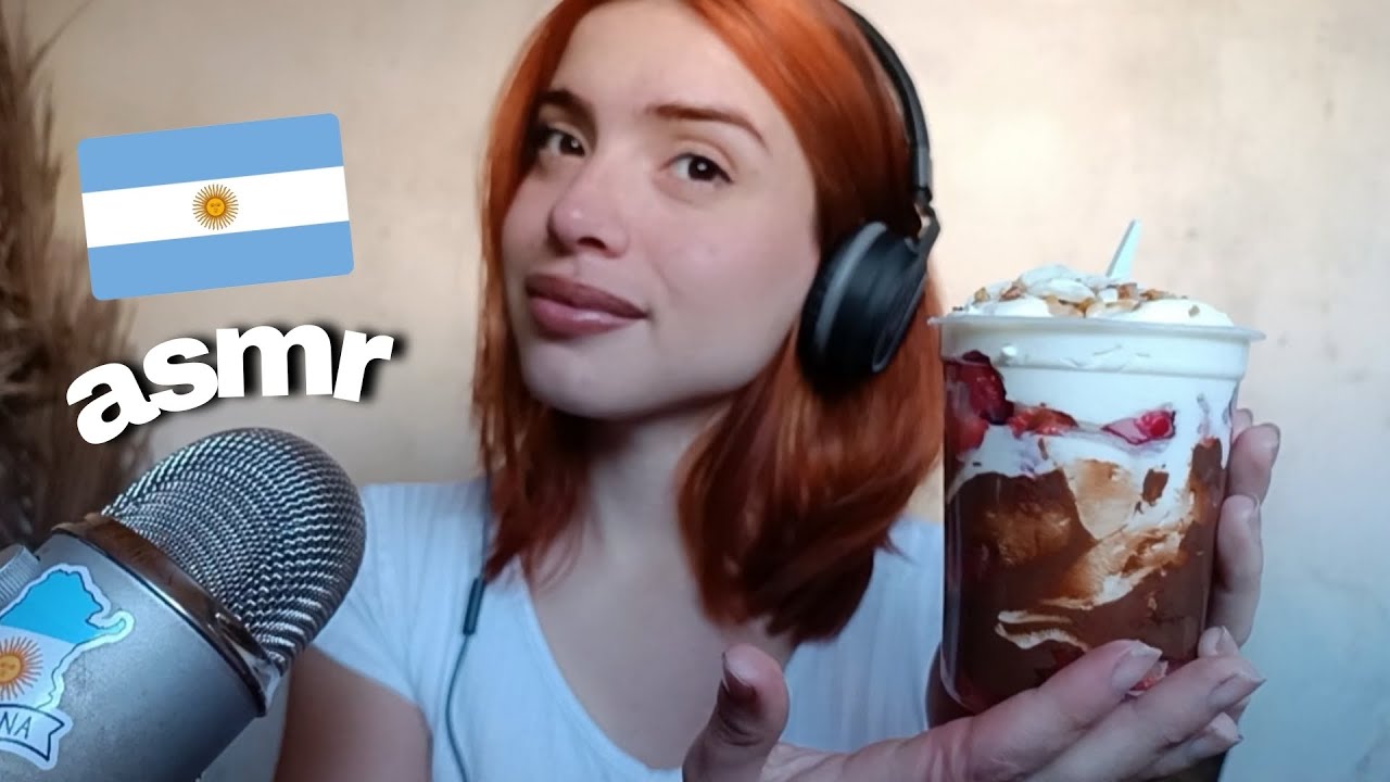 asmr POSTRE ARGENTINO FRUTILLAS CON CREMA 🍓