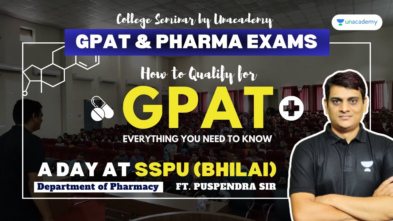 Seminar at Shri Shankaracharya Professional University | GPAT & Pharma Exams | Dr Puspendra Sir