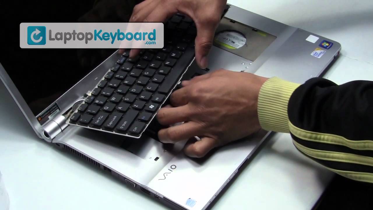 Sony Vaio Laptop Keyboard Installation Replacement Guide - VGN-NW - Remove Replace Install