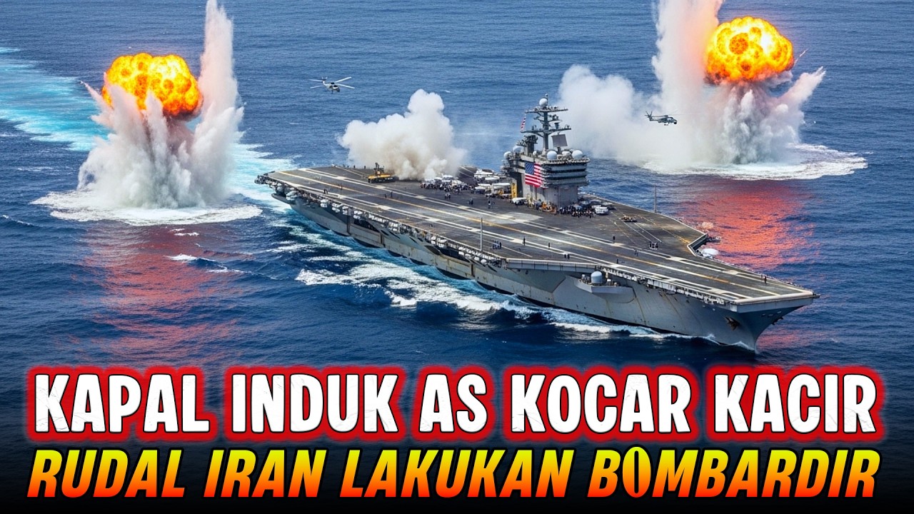 SELAT HORMUZ IRAN DI TUTUP‼️KAPAL INDUK AS LARI KOCAR KACIR DARI SERBUAN RUDAL‼️