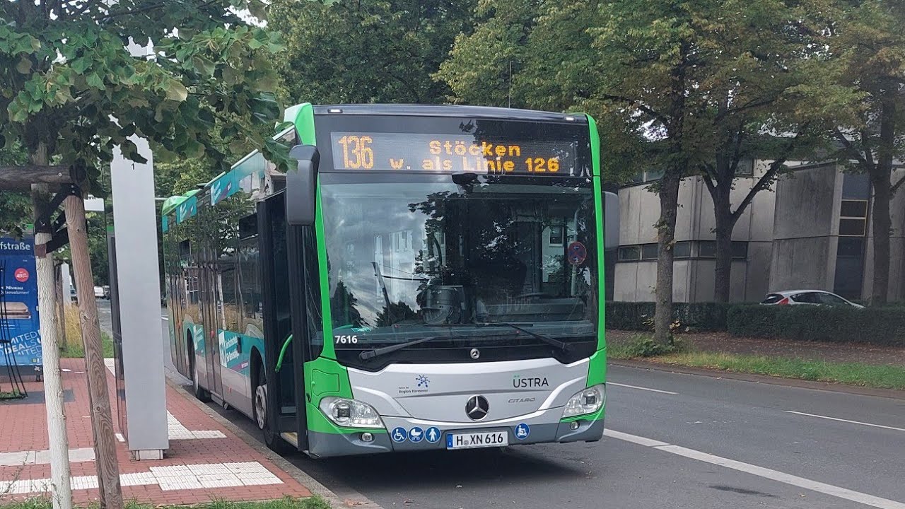 Bus Hannover | Mitfahrt auf dem Kompl.136 Von Stöcken bis Haltenhoffstr. Im C2 616 
