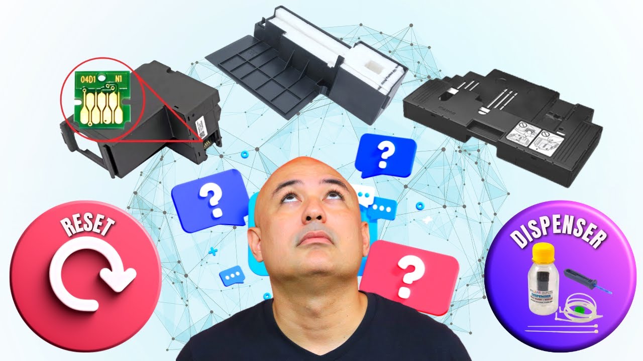 Almofadas de tinta, Caixa de manutenção, Dispenser e Reset. Qual a diferença?