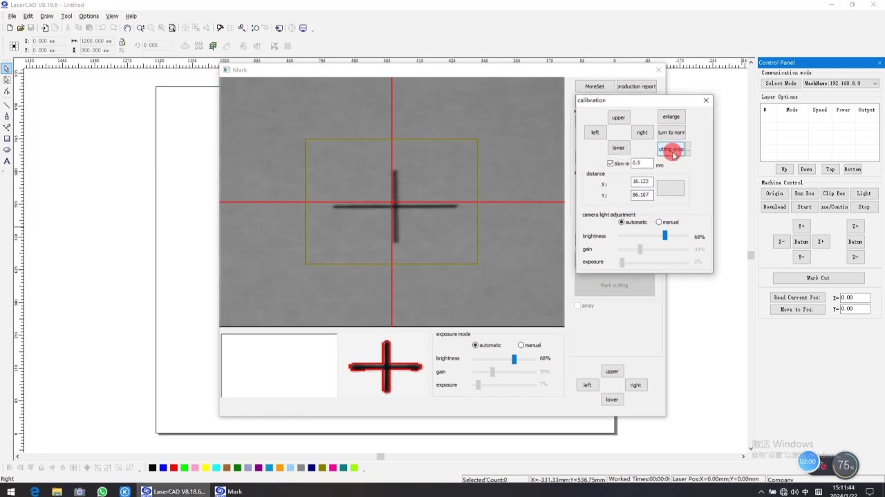 How to calibrate CCD Camera on Trocen System 