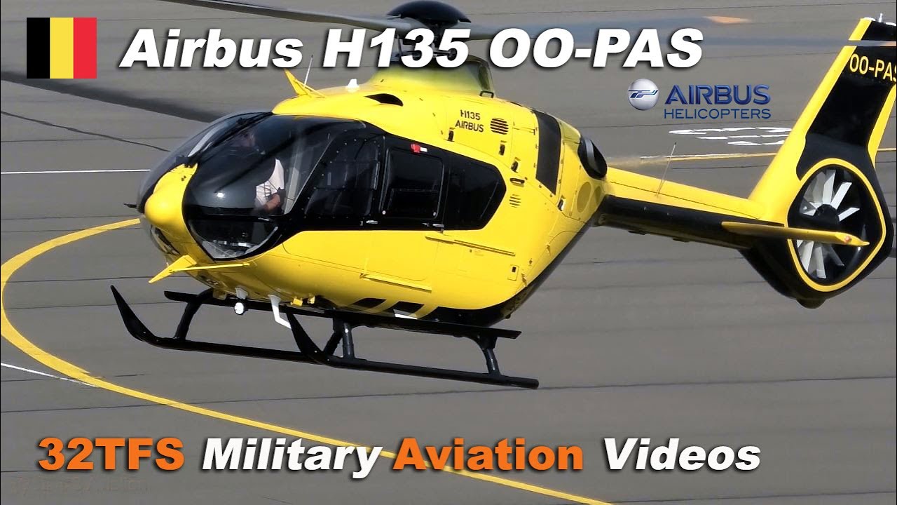 [4K] Airbus H135 OO-PAS Arrival & Departure at Eindhoven Airport