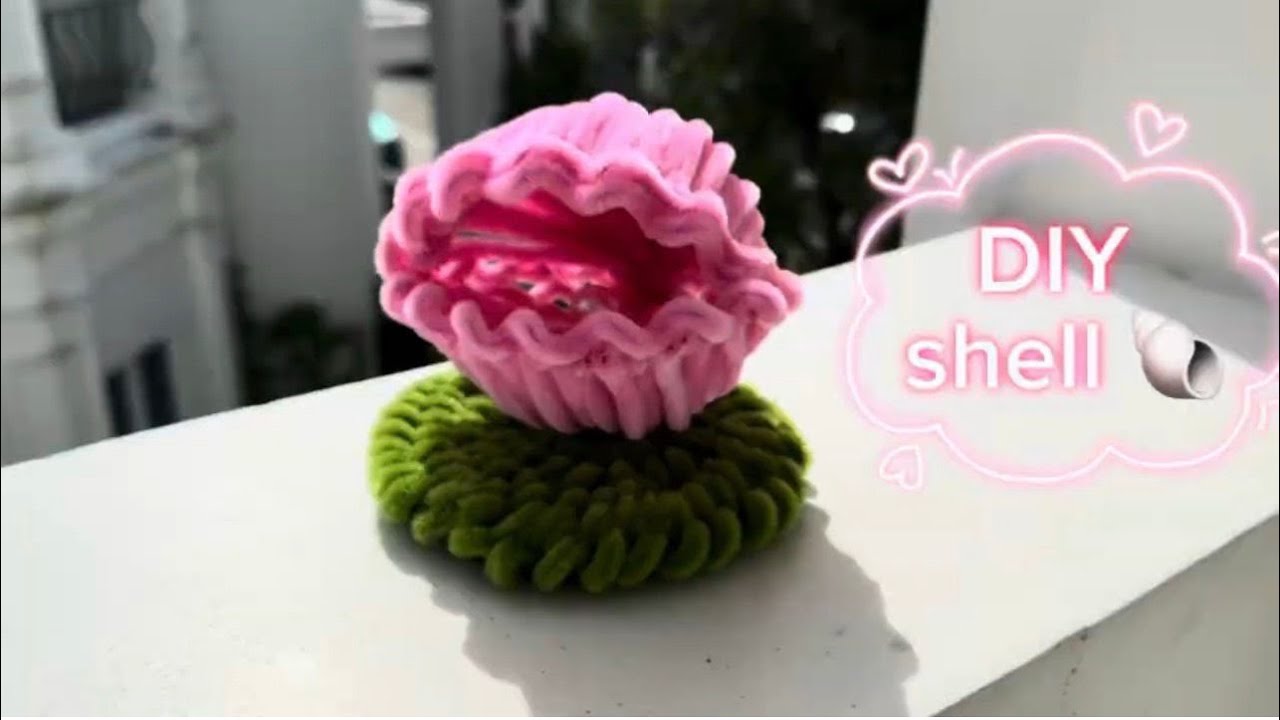 DIY pink shell made from fuzzy wire 🩷💖💞