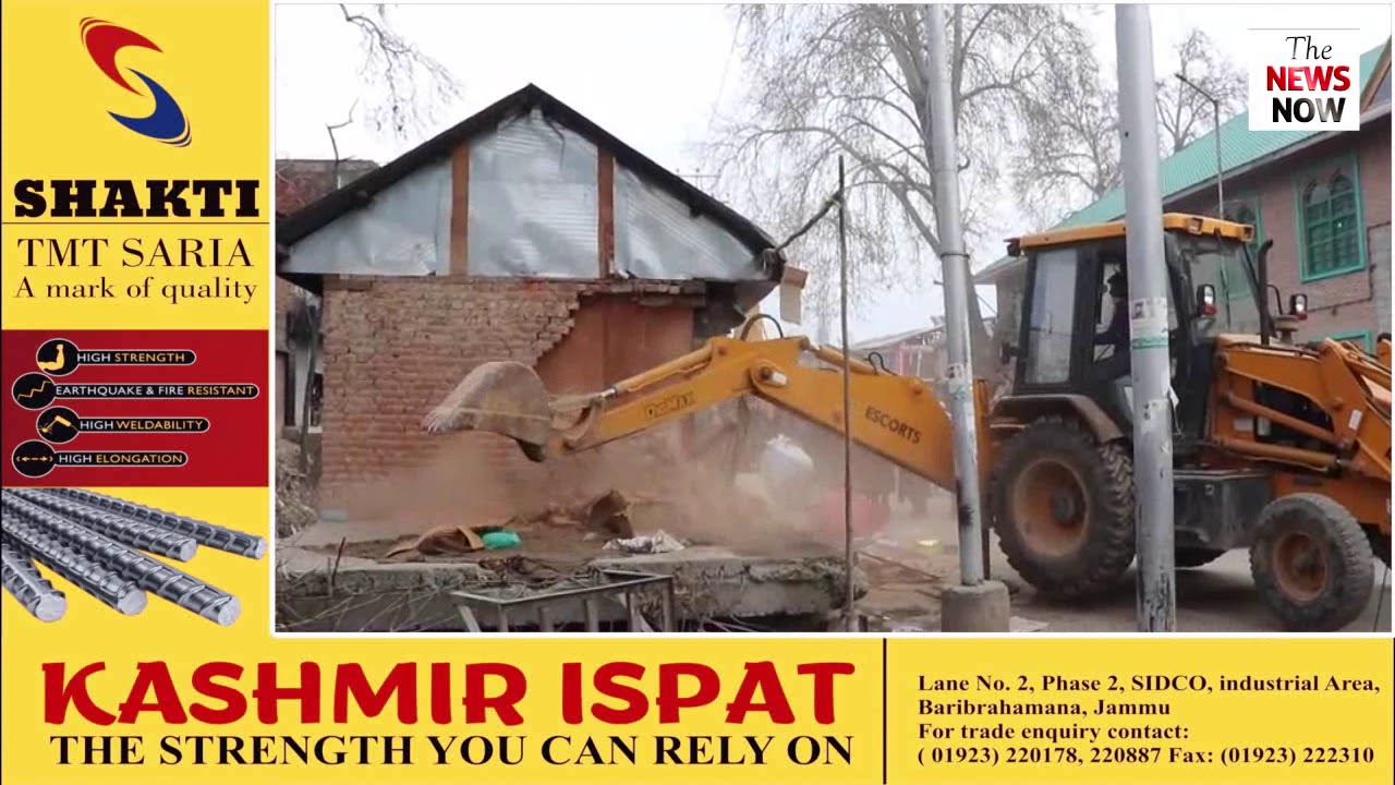 29 Illegal Shops Demolished At Pulwama