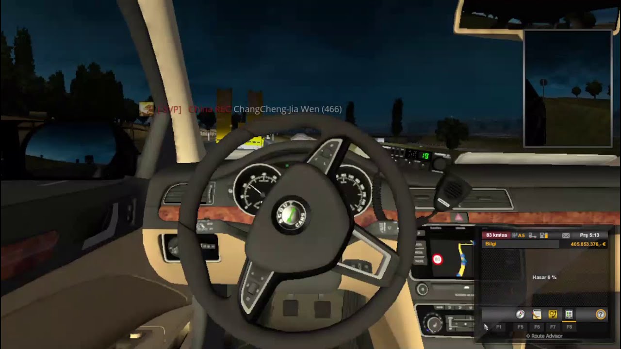 ETS2 MULTİPLAYER - Skoda ile Makas Show(Trafik Canavarı)