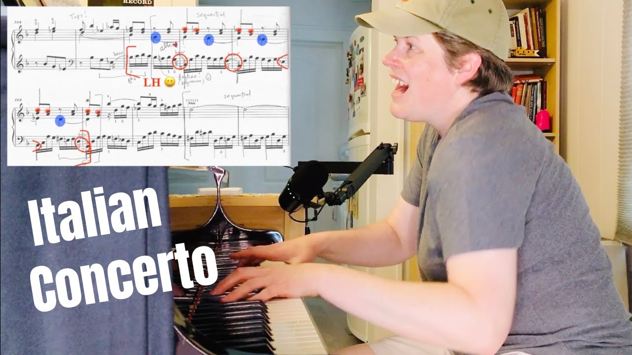 Practicing (& Singing) Bach's Italian Concerto (1st mov't.)