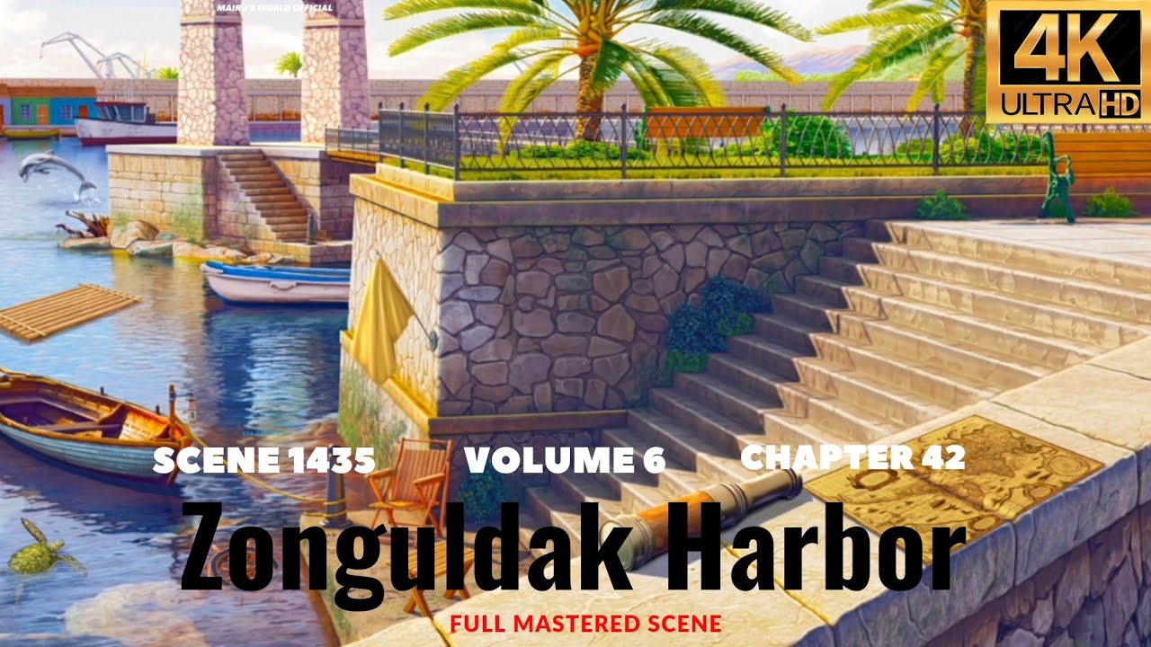 June's Journey Scene 1435 Vol 6 Ch 42 Zonguldak Harbor *Full Mastered Scene* 4K