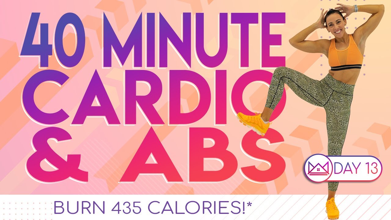 40 Minute Cardio and Abs Workout 🔥Burn 435 Calories!*🔥30 Day At-Home Workout Challenge | Day 13