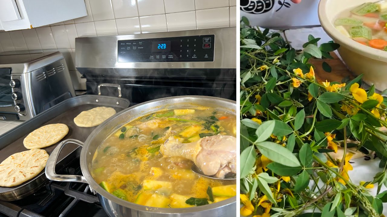 Sopa de arroz aguado con pollo y chipilín😍 comida económica y abundante