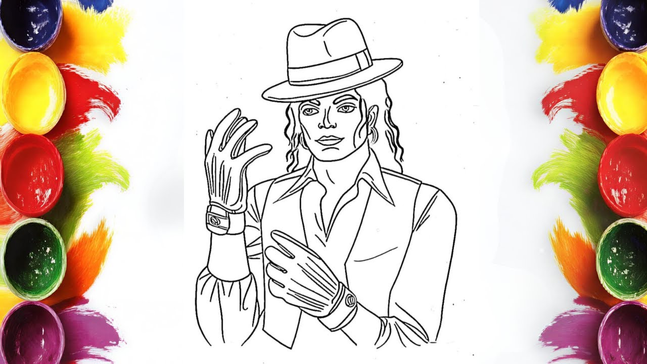 Relaxing Learning: How to Color Michael Jackson | Mini Artist Coloring Tutorial