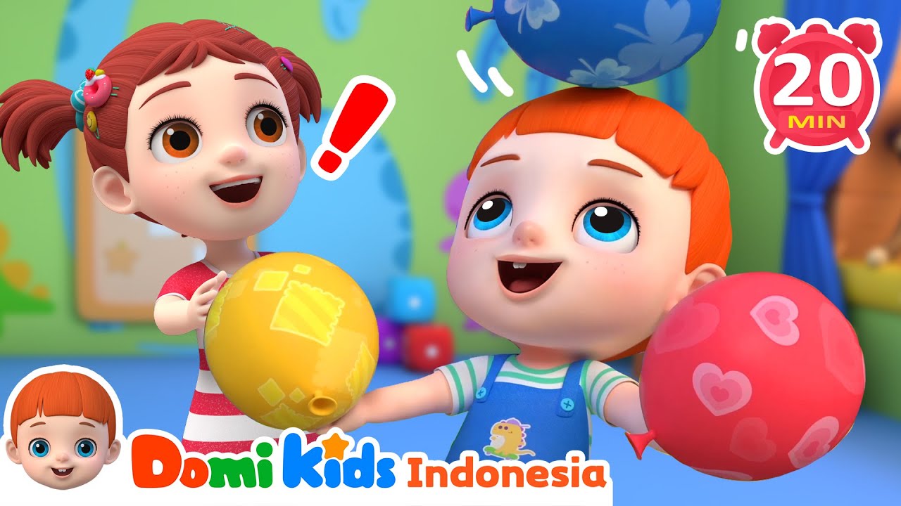 Balon Warna-Warni | Domi Kids Kumpulan Lagu Pesta Anak-anak | Cerita & Lagu Anak-anak