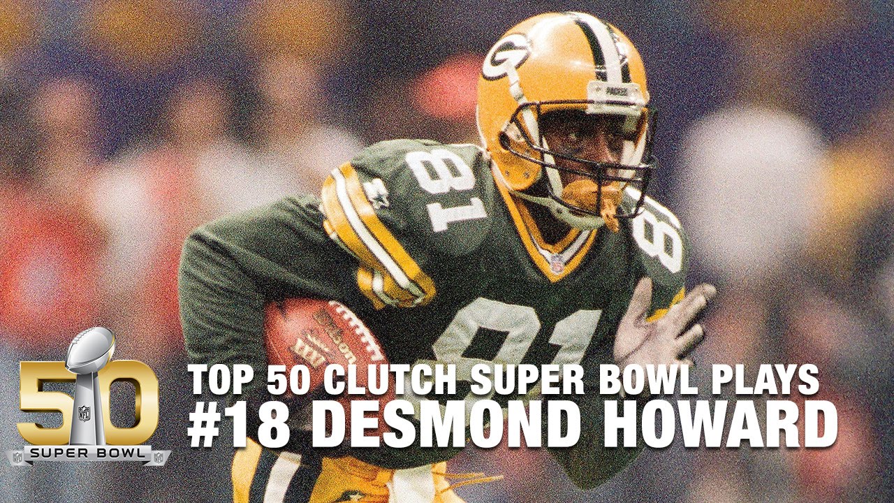 #18: Desmond Howard's 99-yard Kick Return in Super Bowl XXXI | Top 50 Clutch Super Bowl Plays
