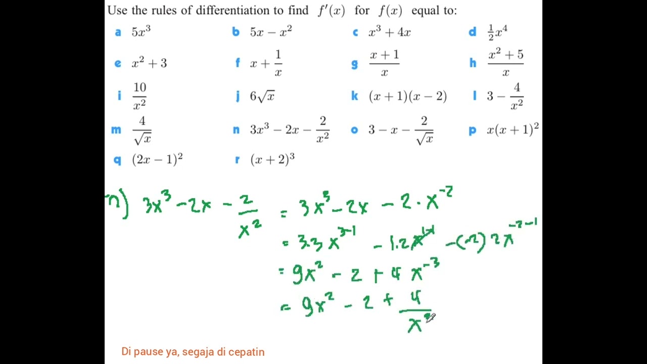 Kalkukus turunan | differensiasi part 2 - matematika smp sma