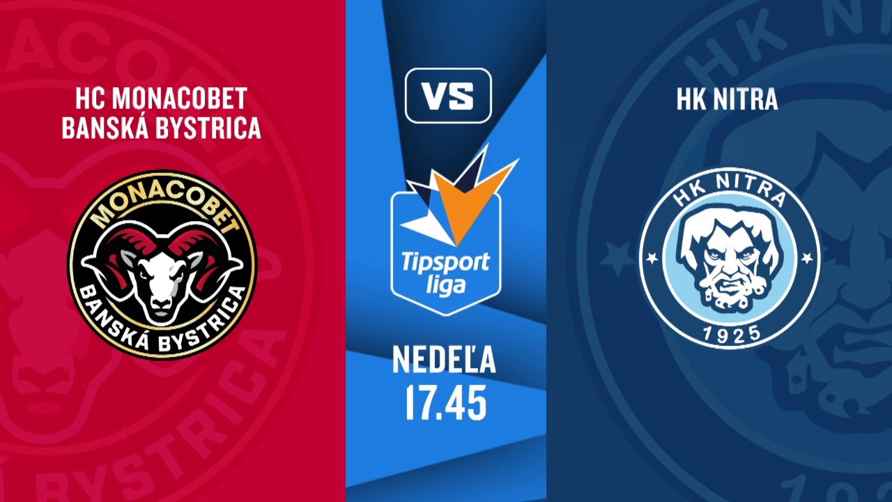 Hokej - Tipsport liga: HC Monacobet Banská Bystrica - HK Nitra (23.11.2025 o 17:45 na JOJ ŠPORT)