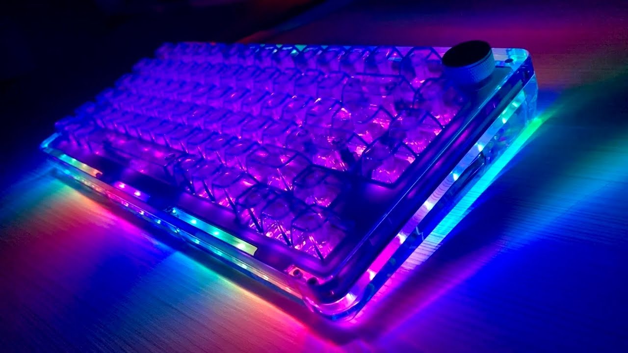 АСМР ОБЗОР ПРОЗРАЧНОЙ КЛАВИАТУРЫ KiiBOOM Phantom 81 V2