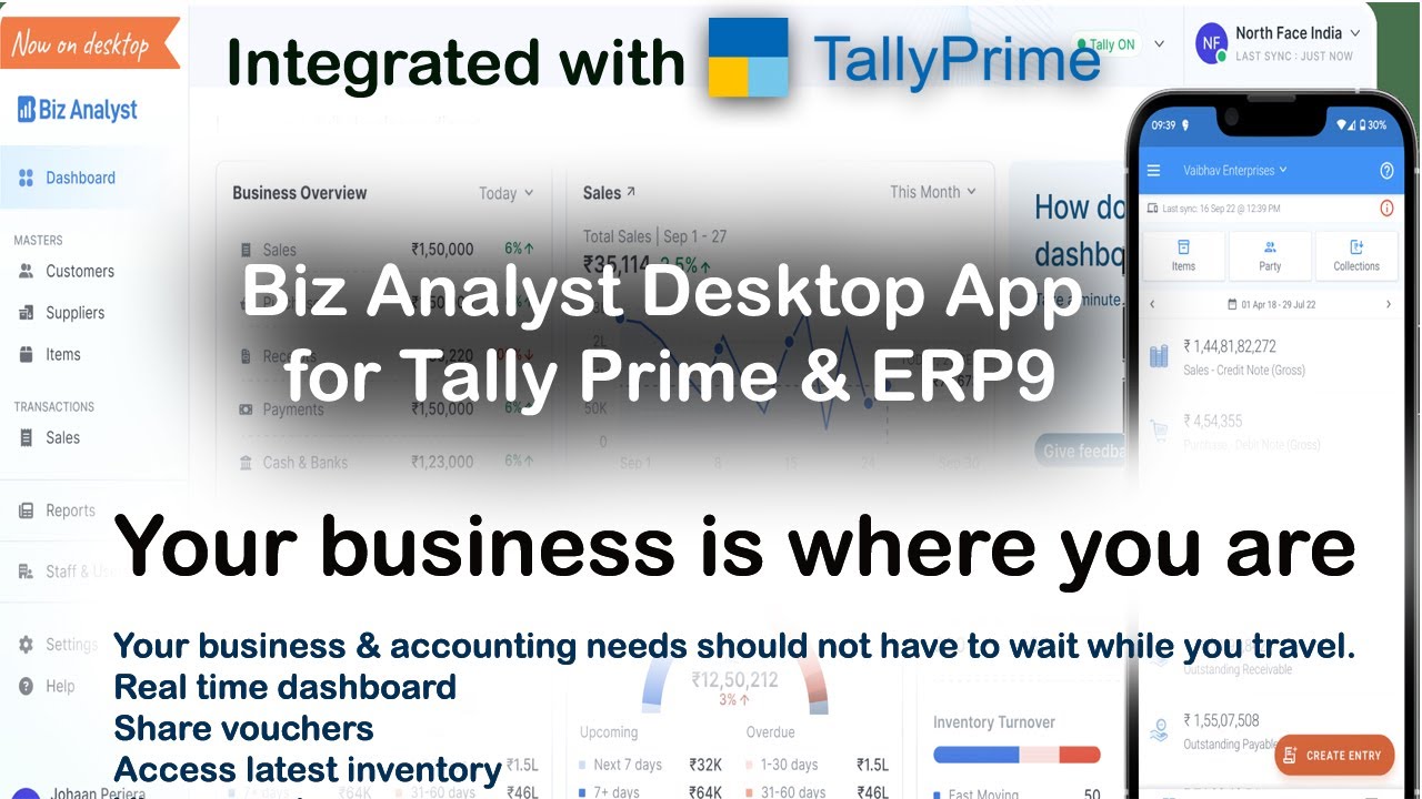 Biz Analyst Desktop App for Tally Prime & ERP9