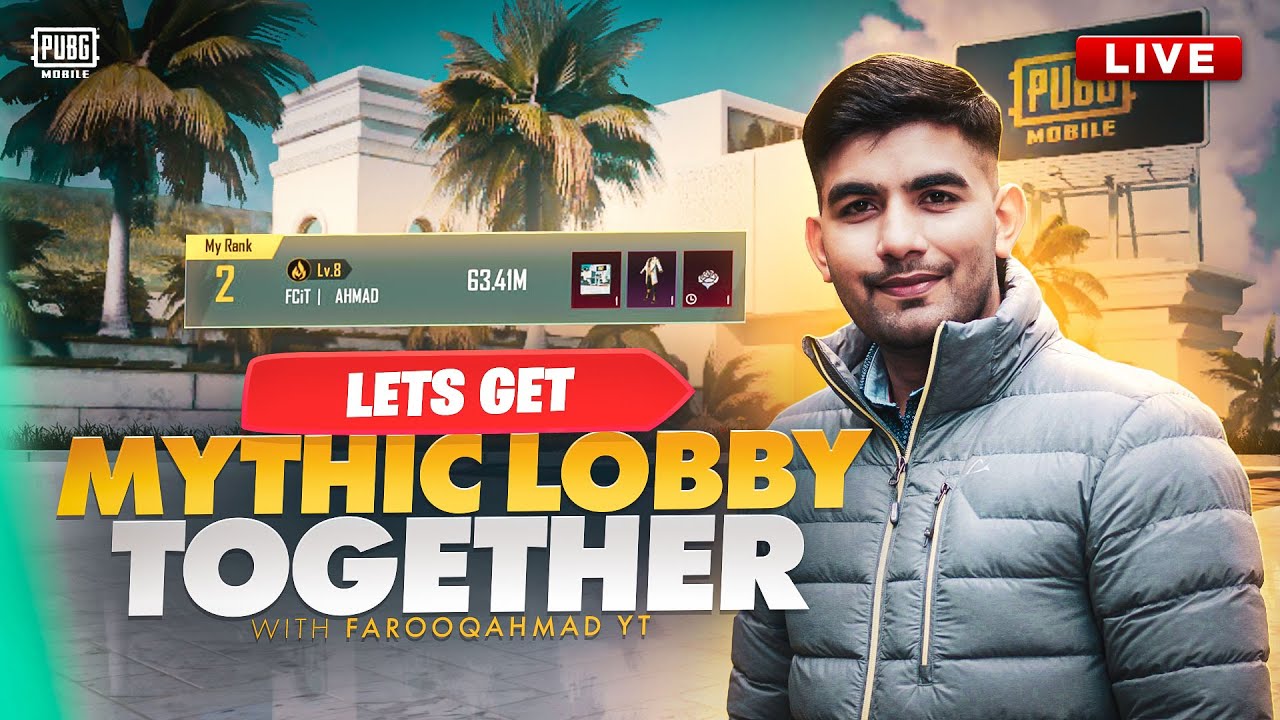 Last Day of Mythic Lobby | Let's make the history |🔥 PUBG MOBILE Live 🔥