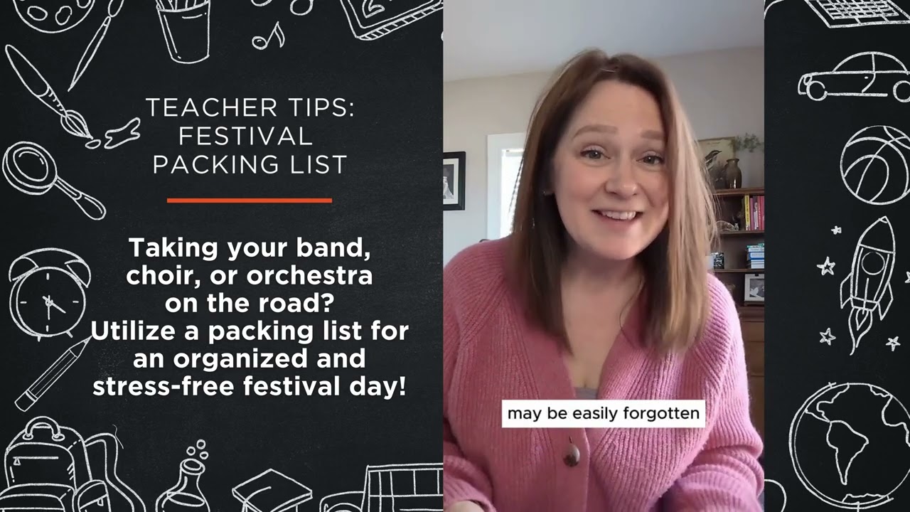 Sheet Music Direct Teacher Tips - Festival Packing List
