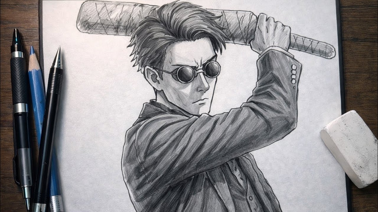 How To Draw Nanami Kento (Jujutsu Kaisen) – Easy Pencil Drawing Tutorial