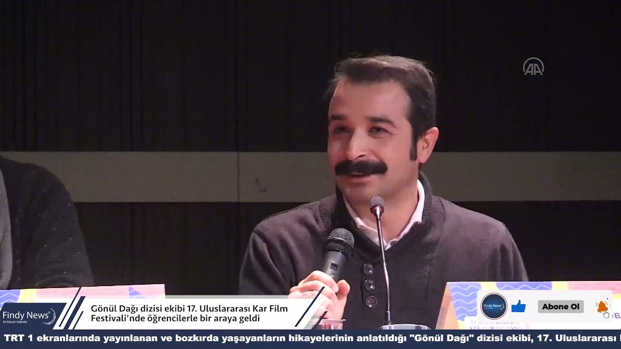 G&ouml;n&uuml;l Dağı dizisi ekibi 17  Uluslararası Kar Film Festivali'nde &ouml;ğrencilerle bir araya geldi