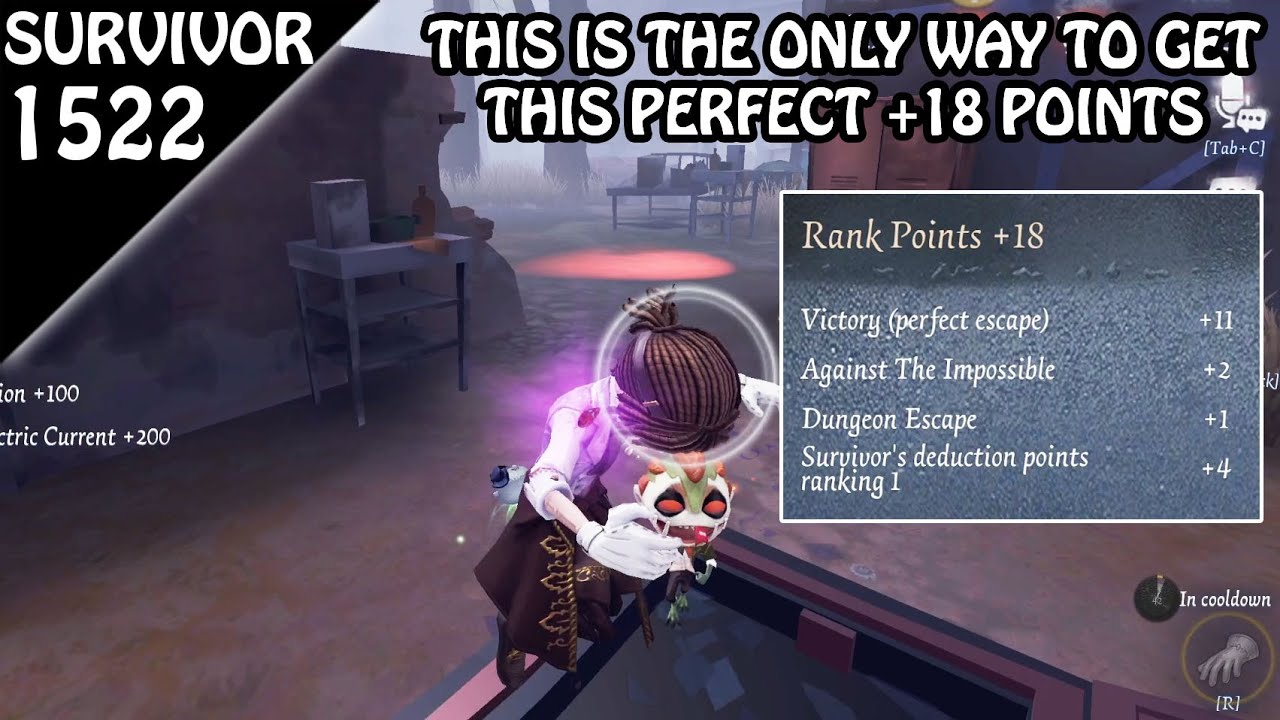 Perfect 18 Points Rank gameplay - Survivor Rank #1522 (Identity v)