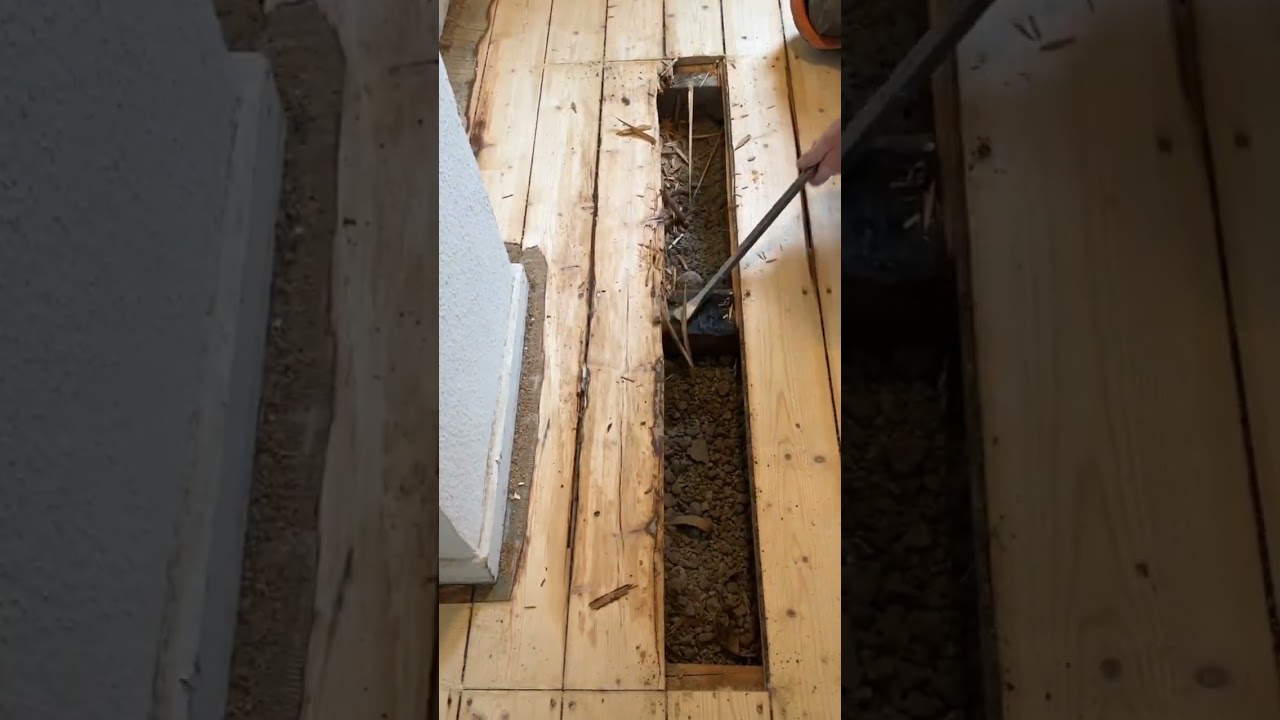 Parkett reparieren sanieren / Holzdielen entfernen / Sch&auml;den am Parkett/ Parkett Diele austauschen