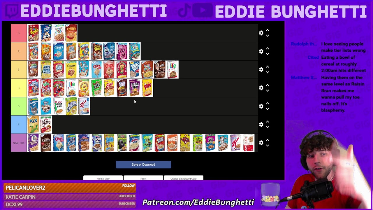 Cereal Tier List