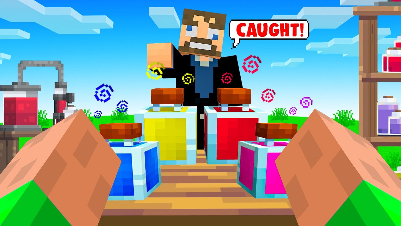 RANDOM Potion Roulette Hide and Seek in Minecraft