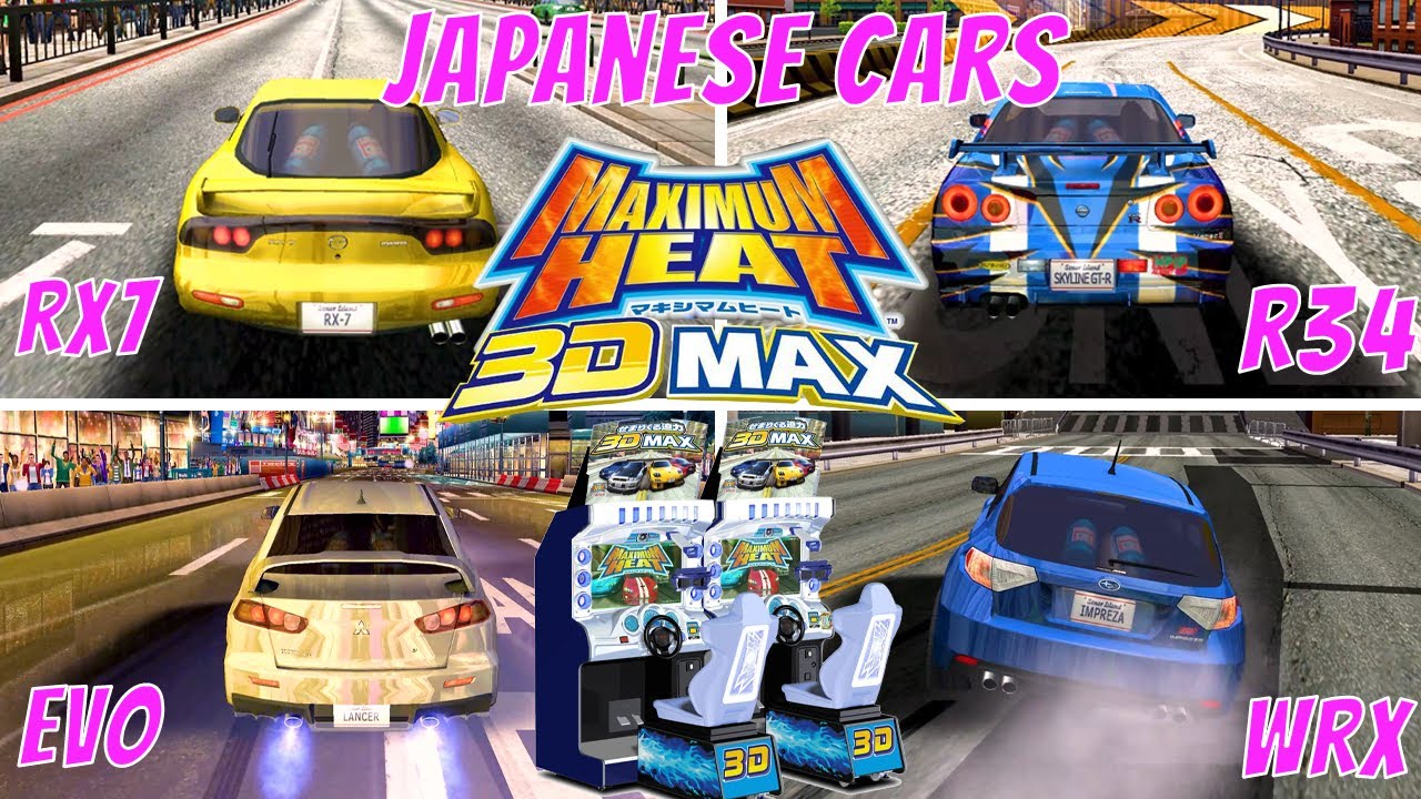 Maximum Heat 3D MAX Arcade (2011) 4k/60fps - Namco ES1 - Skyline RX7 WRX & EVO All 4 Races