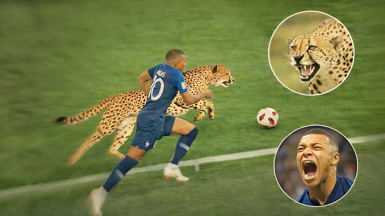 Mbappe's speed Is Extraordinary + Cheetah Speed 