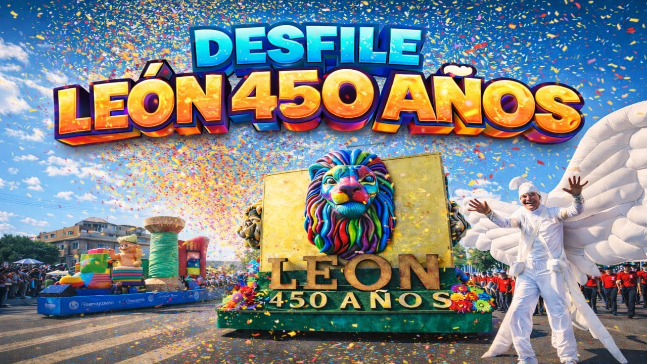 Así se vivió el DESFILE LEÓN 450 AÑOS 🎉 | Carros alegóricos, ambiente y recorrido completo