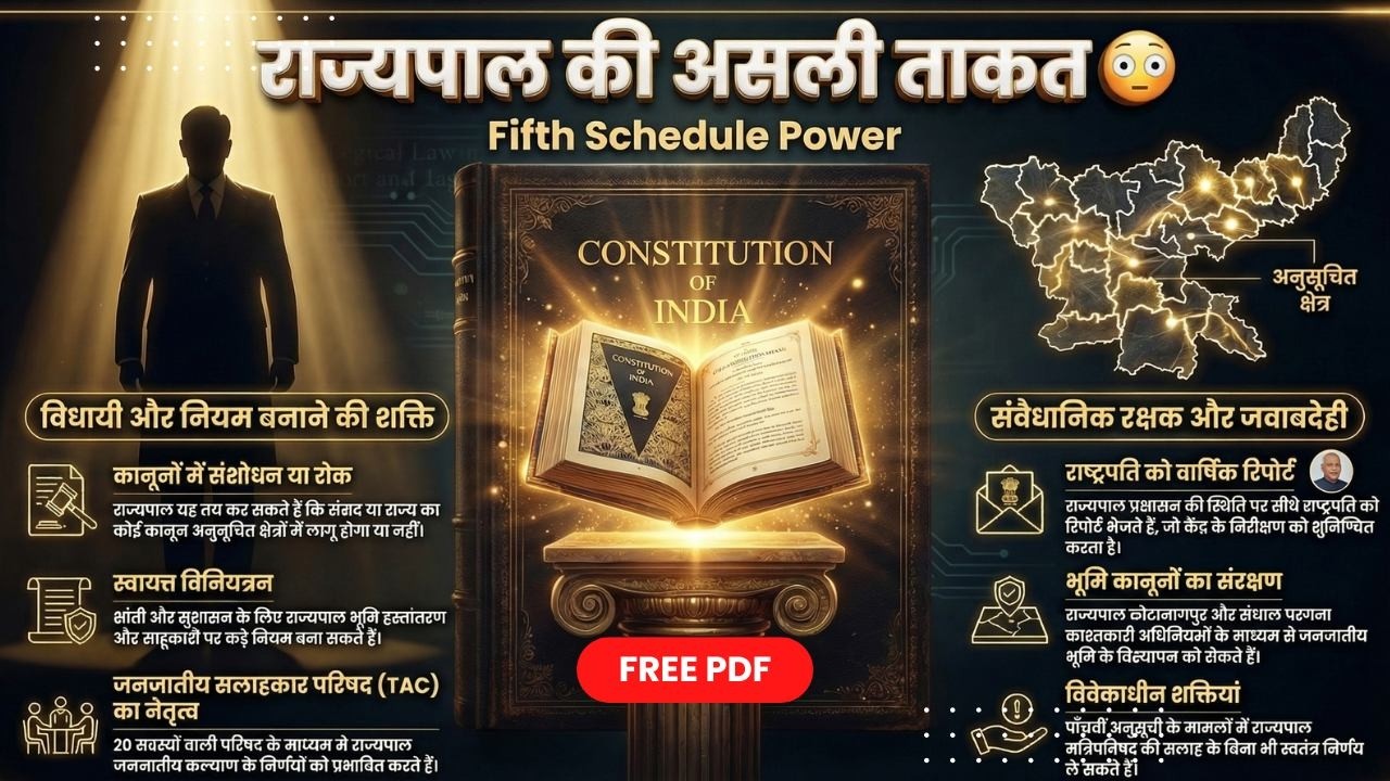 झारखंड के राज्यपाल की विशेष शक्तियाँ | Fifth Schedule Explained | JPSC Polity