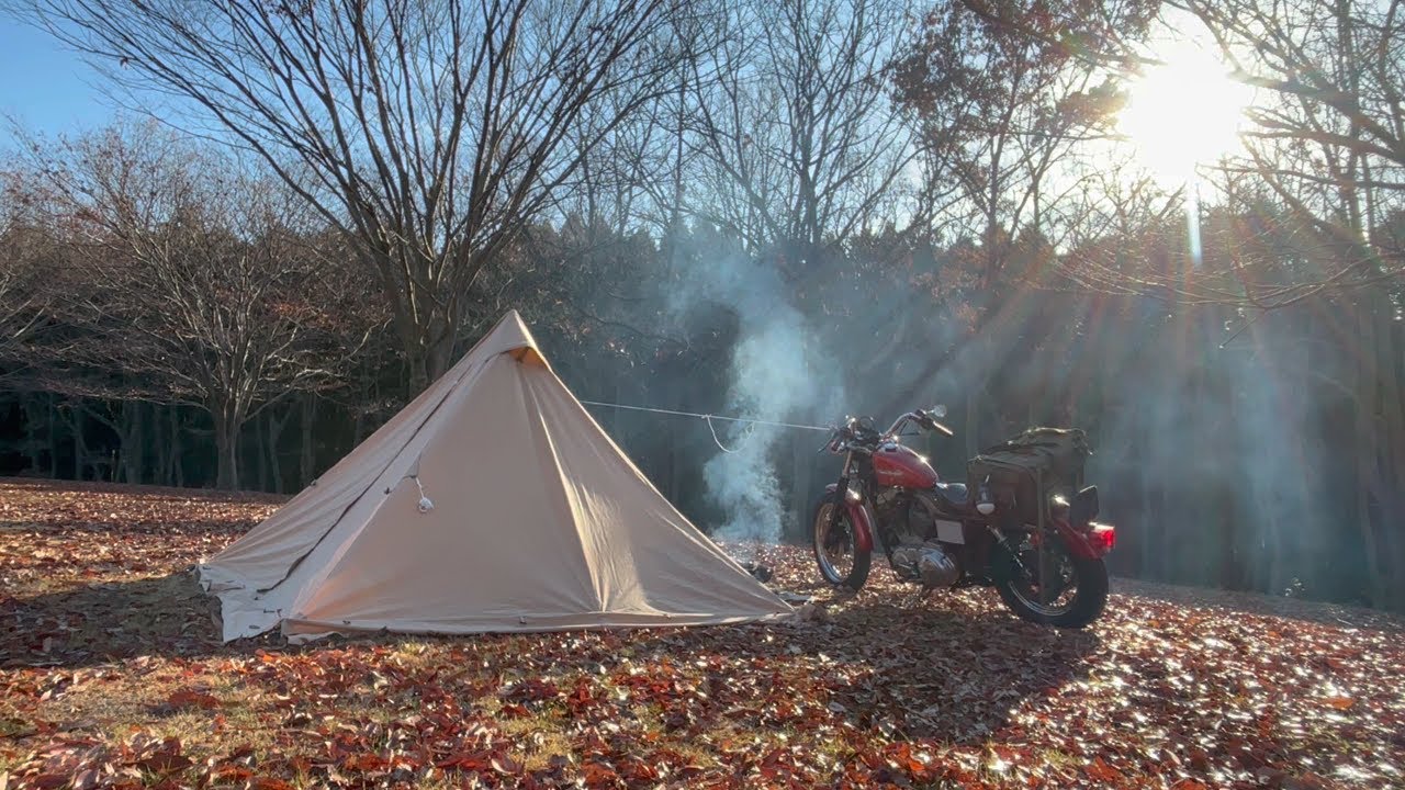 【ハーレー ソロキャンプ】一人鍋を楽しむ冬のキャンプツーリング #ハーレーダビッドソン #harleydavidson #キャンプツーリング #solocamping #キャンプ