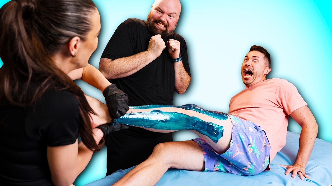 Men Get Their Legs Waxed for the First Time