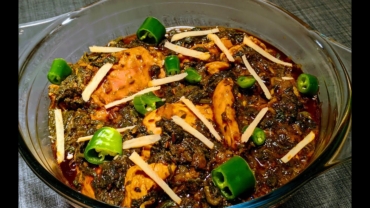 Palak Chicken - How To Make Restaurant style Palak Chicken At Home - Chicken With Spinach